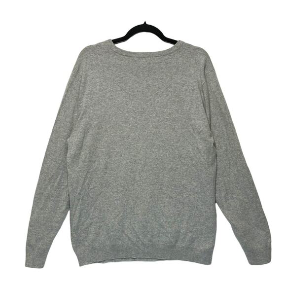 Giasone 100% 2-Ply Cashmere Long Sleeve Sweater Men's Sz L Gray Ribbed Classic - Picture 2 of 4